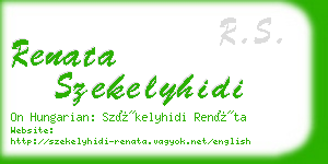 renata szekelyhidi business card